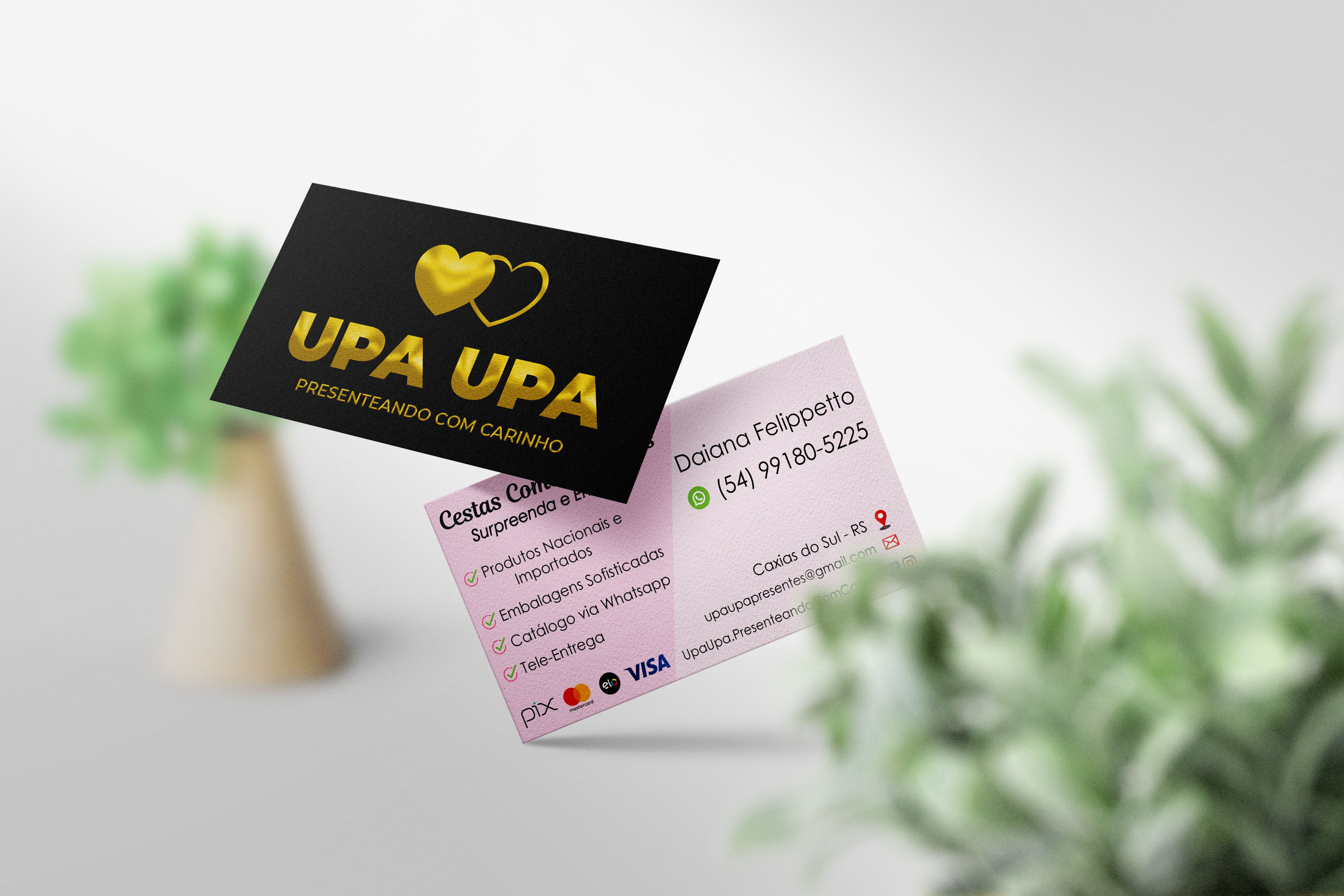 cartão de visitas upa upa presenter